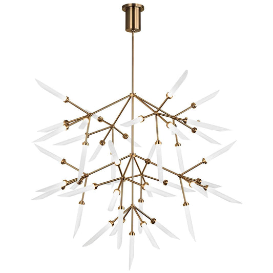 Spur Grande LED Chandelier - Aged Brass