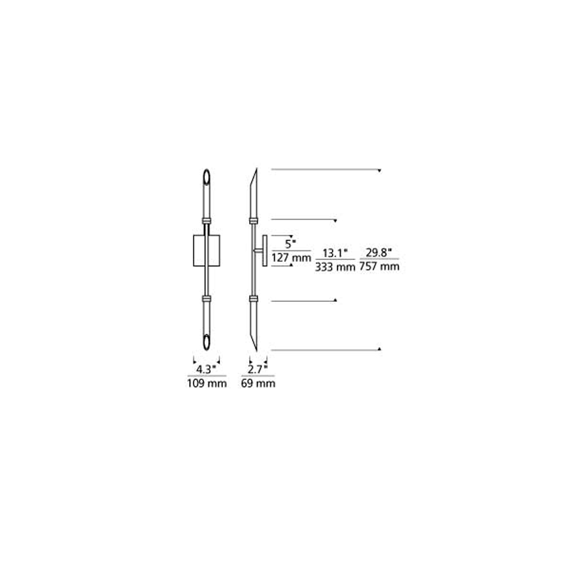 Spur Wall Sconce - Diagram