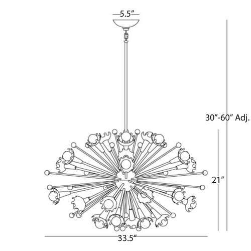 Sputnik Small Chandelier - Diagram