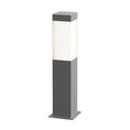 Load image into Gallery viewer, Square Column 16" Outdoor LED Bollard - Textured Gray Finish
