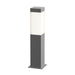 Square Column 16" Outdoor LED Bollard - Textured Gray Finish