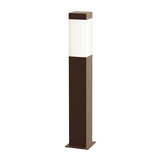 Square Column 22" Outdoor LED Bollard - Textured Bronze Finish