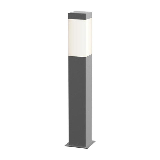 Square Column 22" Outdoor LED Bollard - Textured Gray Finish