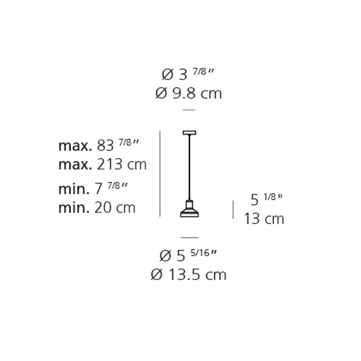 Stablight Mini A Pendant - Diagram