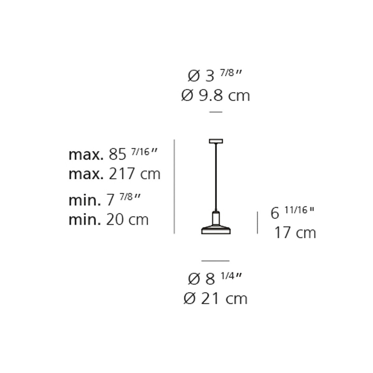 Stablight Mini C Pendant - Diagram