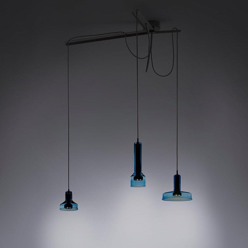 Stablight Multi-Light Pendant - Aqua Clear Finish