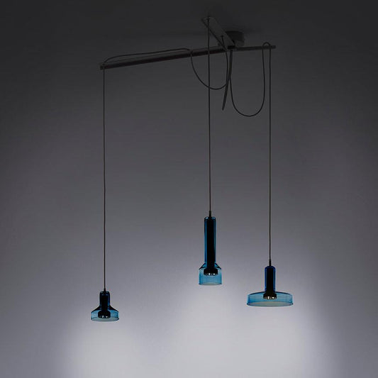 Stablight Multi-Light Pendant - Aqua Clear Finish