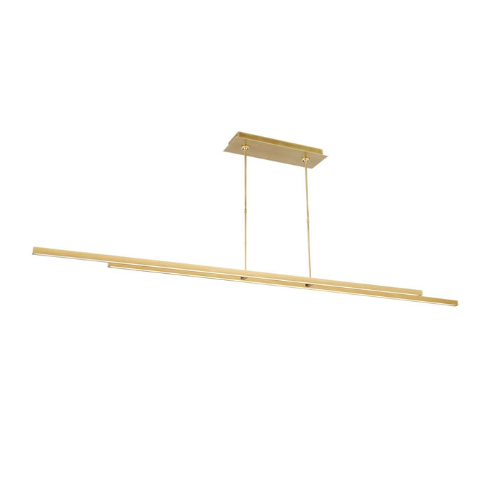 Stagger 2 84 Linear Suspension - Natural Brass Finish