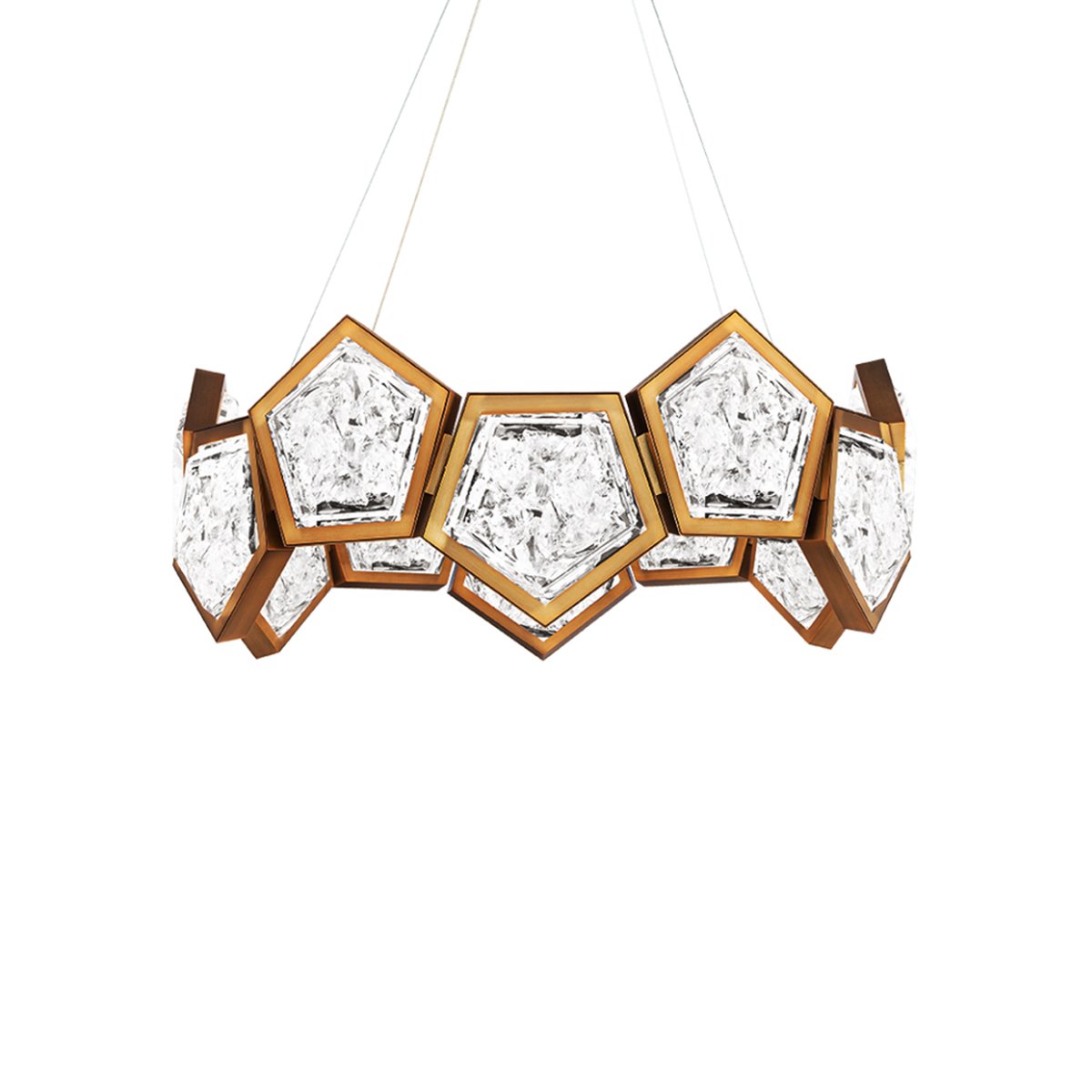 Starlight Starbright Pendant - Aged Brass Finish