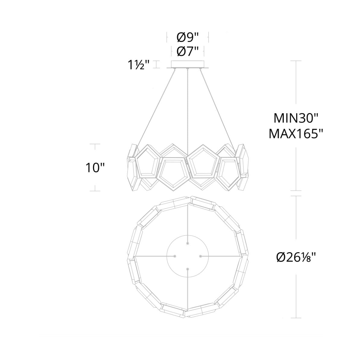 Starlight Starbright Pendant - Diagram