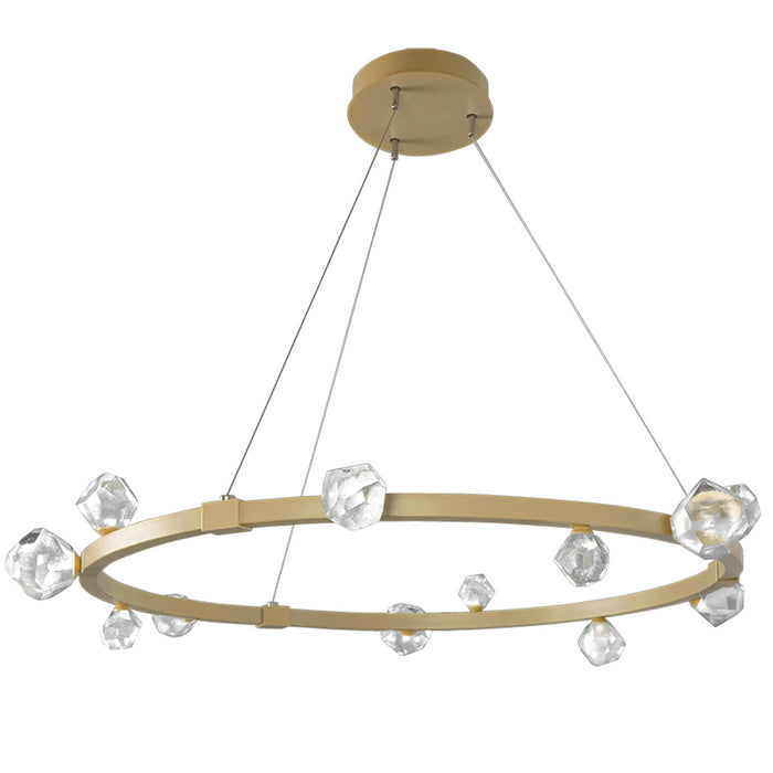 Stella LED Ring Chandelier - Gilded Brass