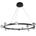 Load image into Gallery viewer, Stella LED Ring Chandelier - Matte Black
