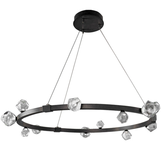 Stella LED Ring Chandelier - Matte Black