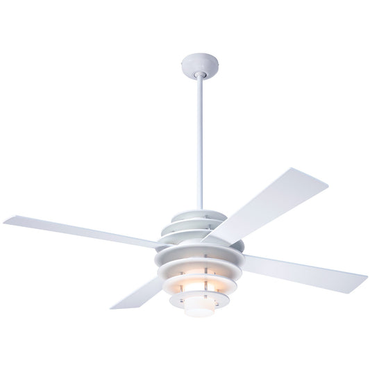 Stella Ceiling Fan - White/Gloss White, White Blades