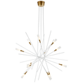 Load image into Gallery viewer, Stellar Large Chandelier - White / Antique Brass
