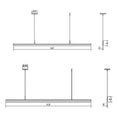 Load image into Gallery viewer, Stiletto LED Pendant Light - Diagram (60",  72")

