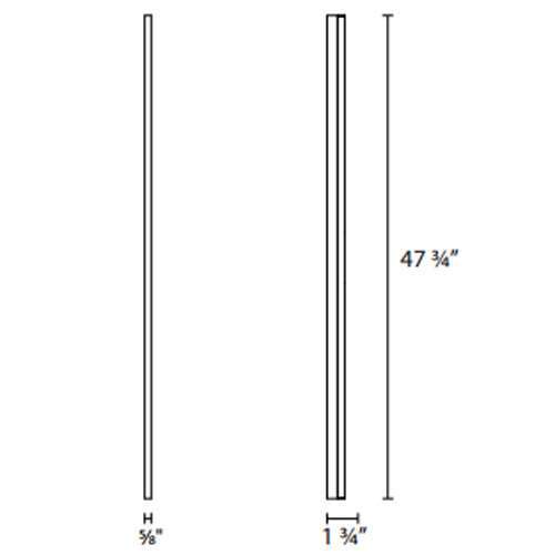 Stiletto Lungo 48" LED Wall Bar - Diagram