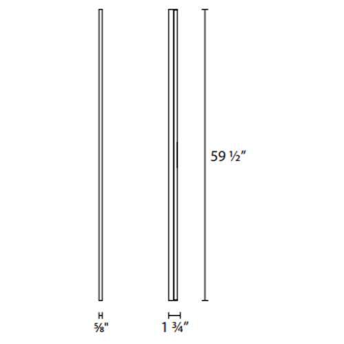 Stiletto Lungo 60" LED Wall Bar - Diagram