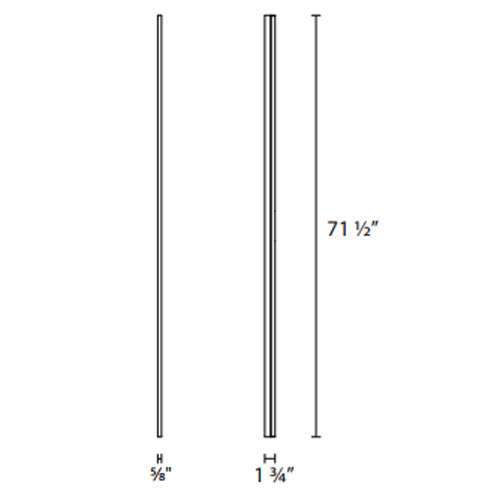 Stiletto Lungo 72" LED Wall Bar - Diagram