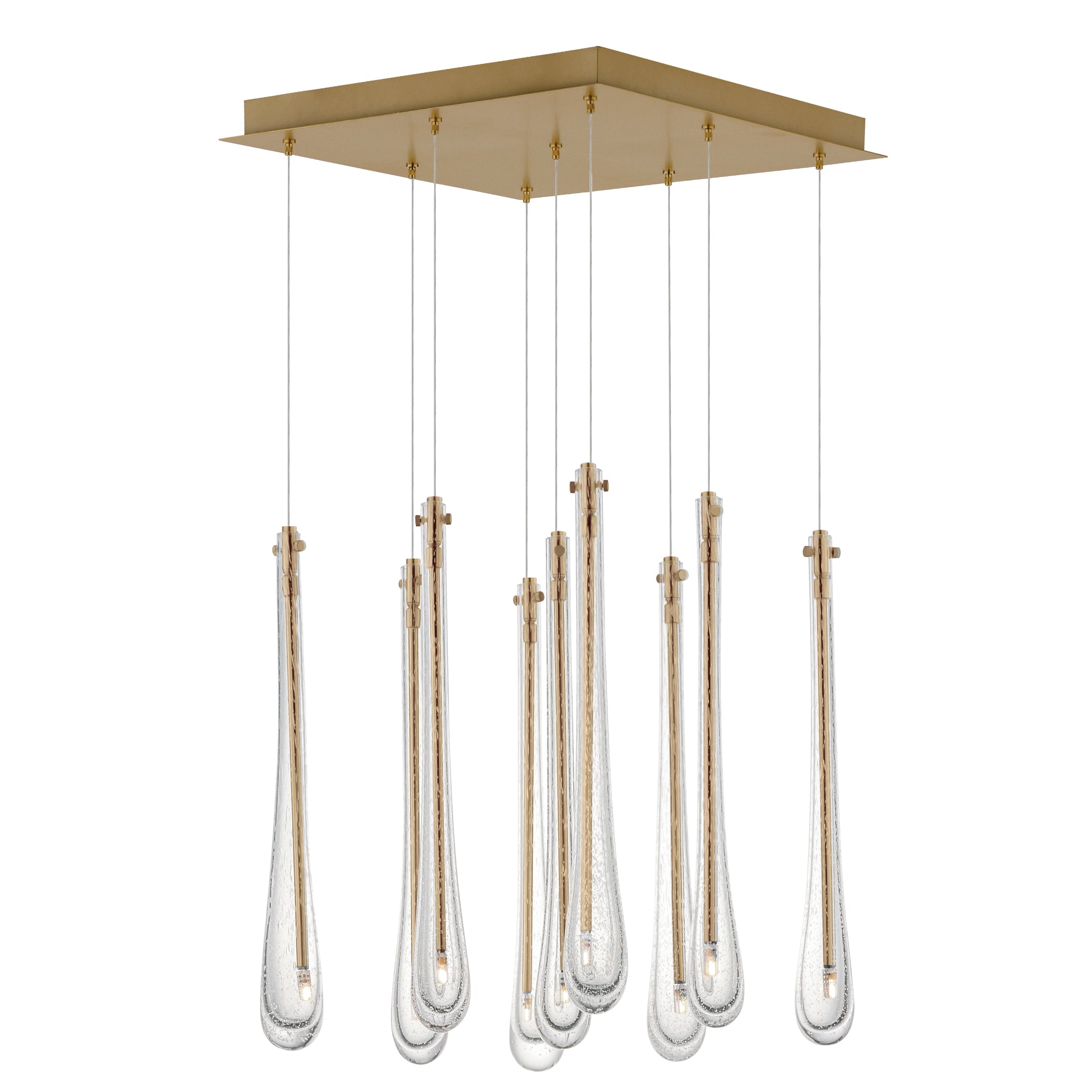 Stillo Square Multi-Light Pendant - Gold Finish