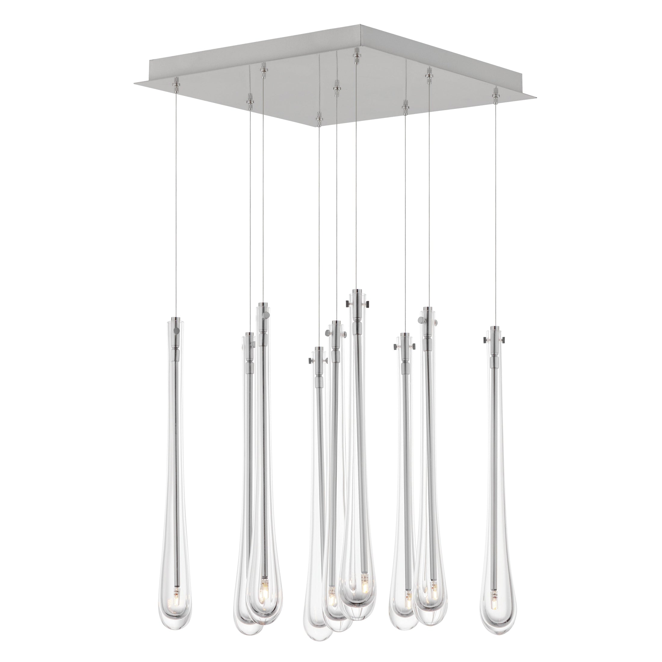 Stillo Square Multi-Light Pendant - Satin Nickel Finish