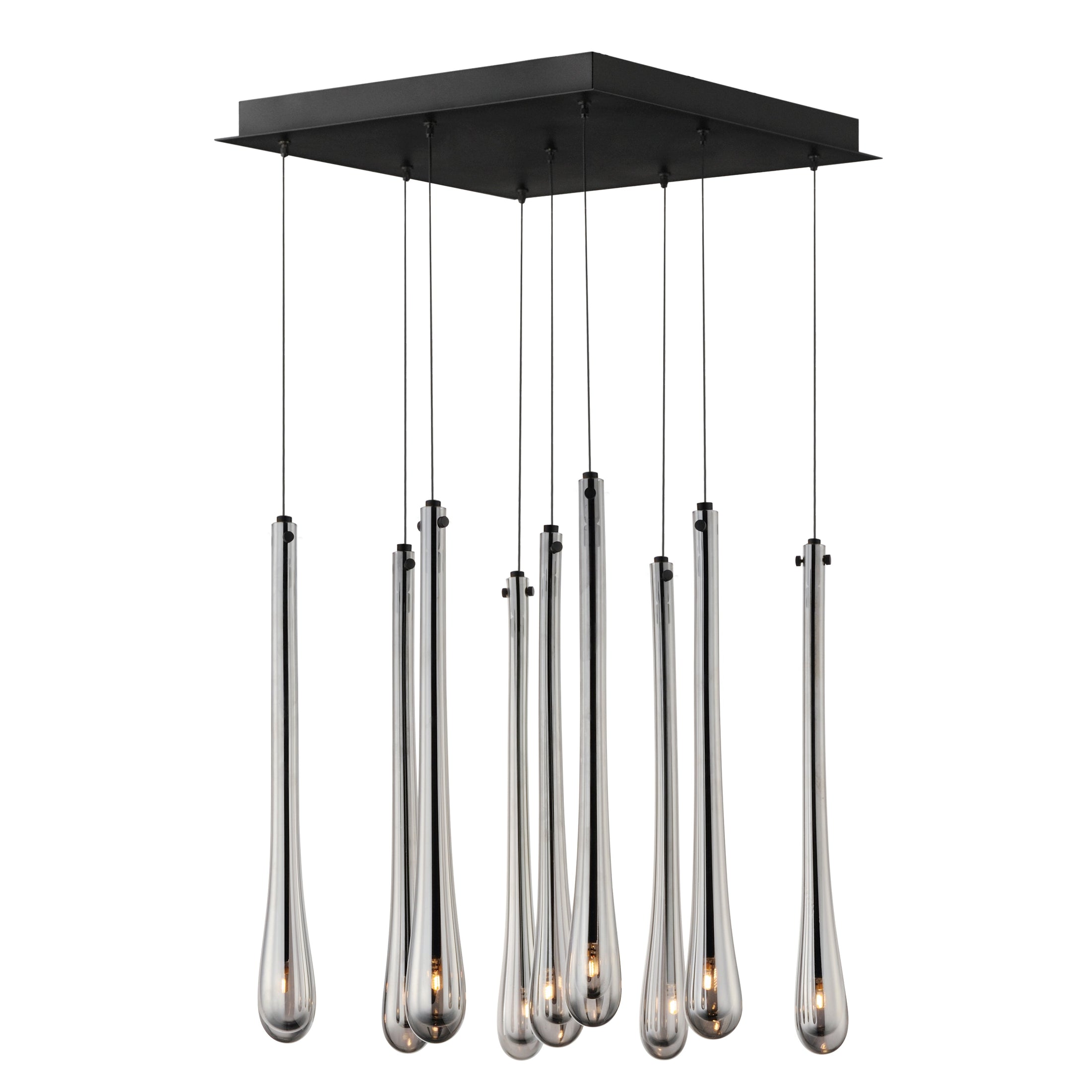 Stillo Square Multi-Light Pendant - Black Finish