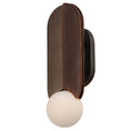 Load image into Gallery viewer, Stitched Down Light Wall Sconce - Brushed Bronze Finish
