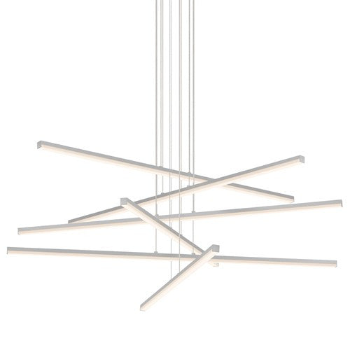 Stix 6-Arm LED Pendant Light - Satin White