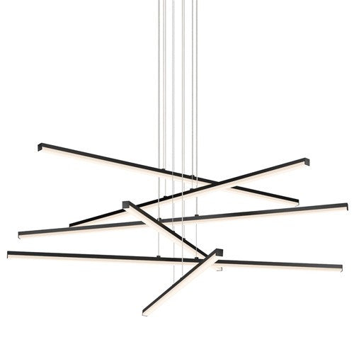 Stix 6-Arm LED Pendant Light - Satin Black