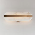 Load image into Gallery viewer, Stonewall Alabaster LED Wall Sconce - Brushed Champagne Finish
