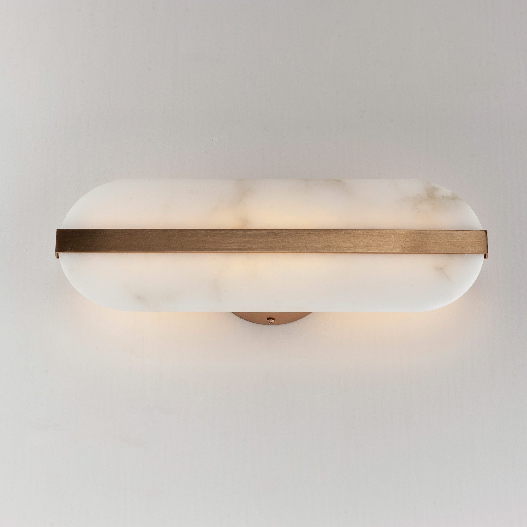 Stonewall Alabaster LED Wall Sconce - Brushed Champagne Finish