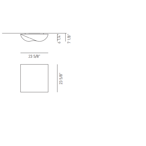 Stormy 60 Ceiling or Wall Light - Diagram
