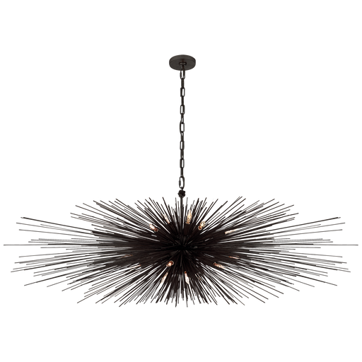 Strada Large Linear Chandelier - Aged Iron