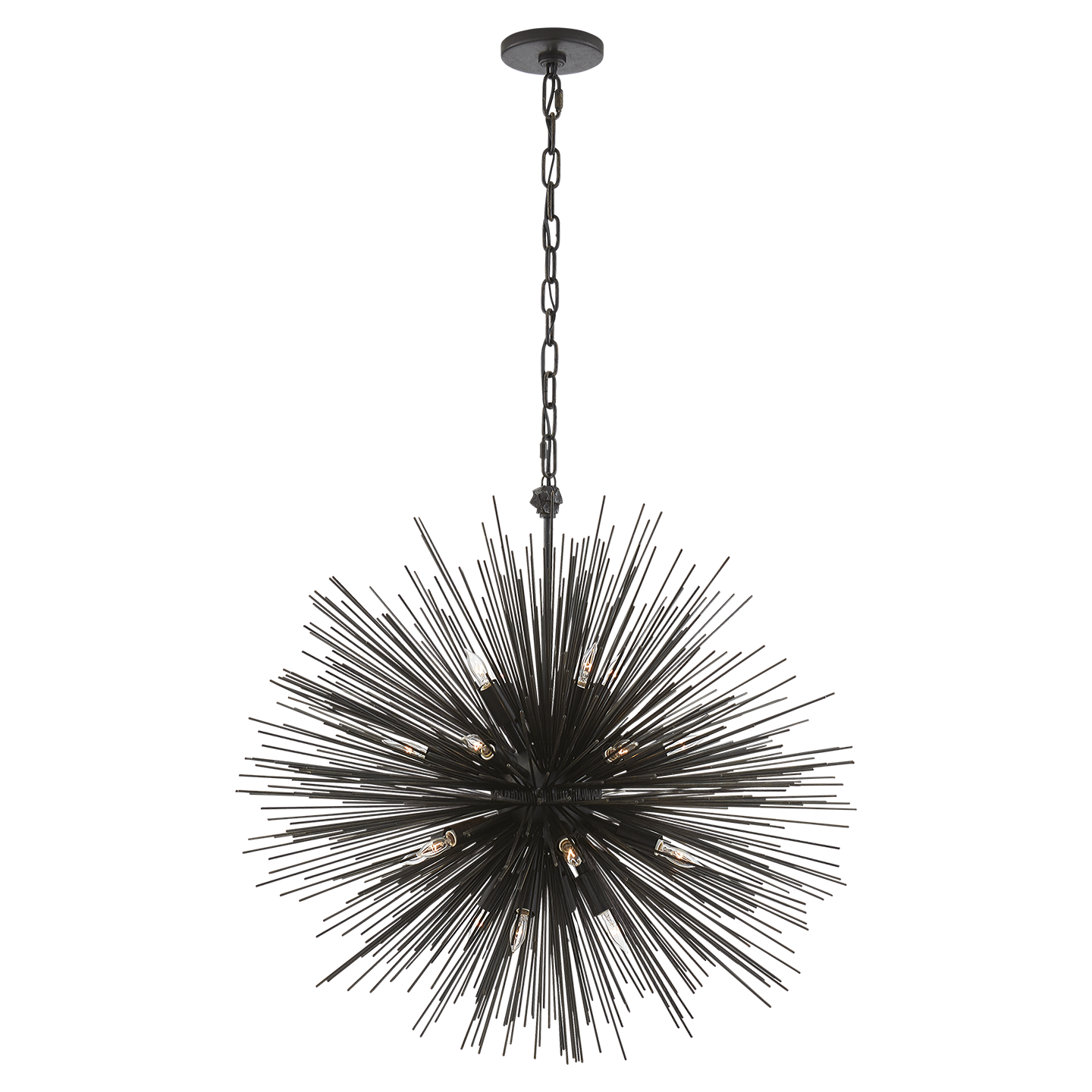 Strada Medium Round Chandelier - Aged Iron