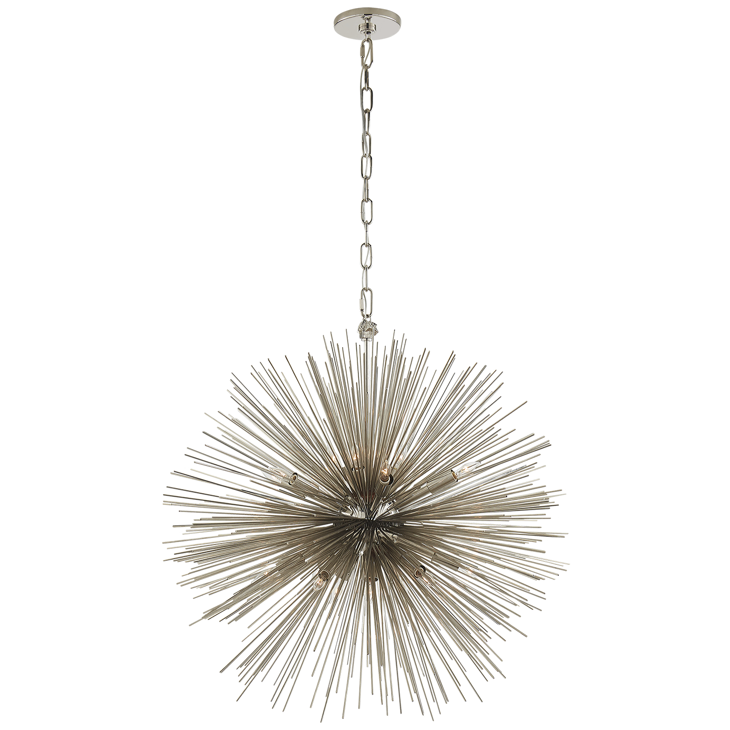 Strada Medium Round Chandelier - Polished Nickel