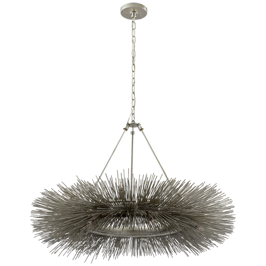 Strada Ring Chandelier - Burnished Silver Leaf