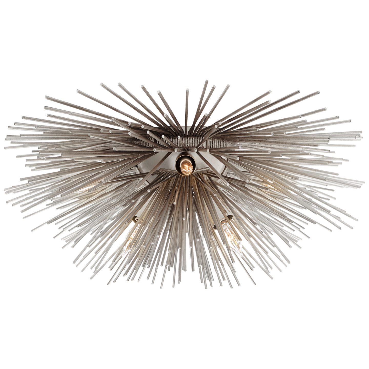 Strada Small Flush Mount - Burnished Silver Leaf
