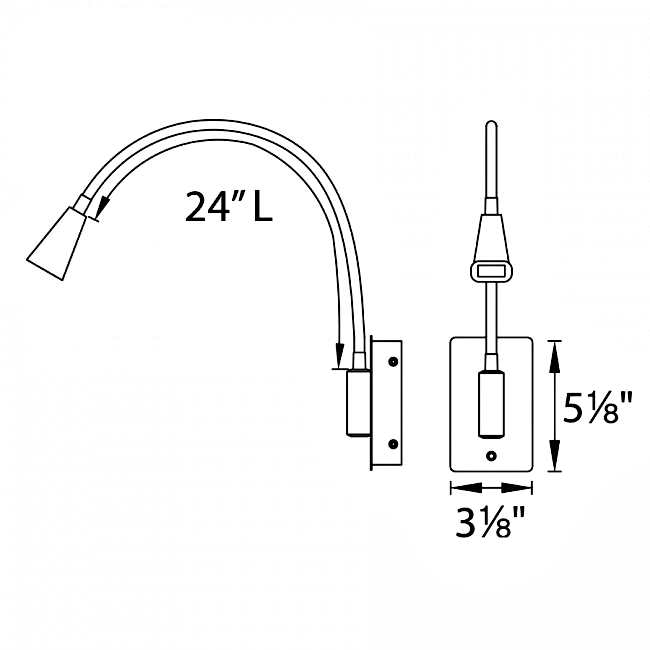 Stretch Swingarm Wall Sconce - Diagram