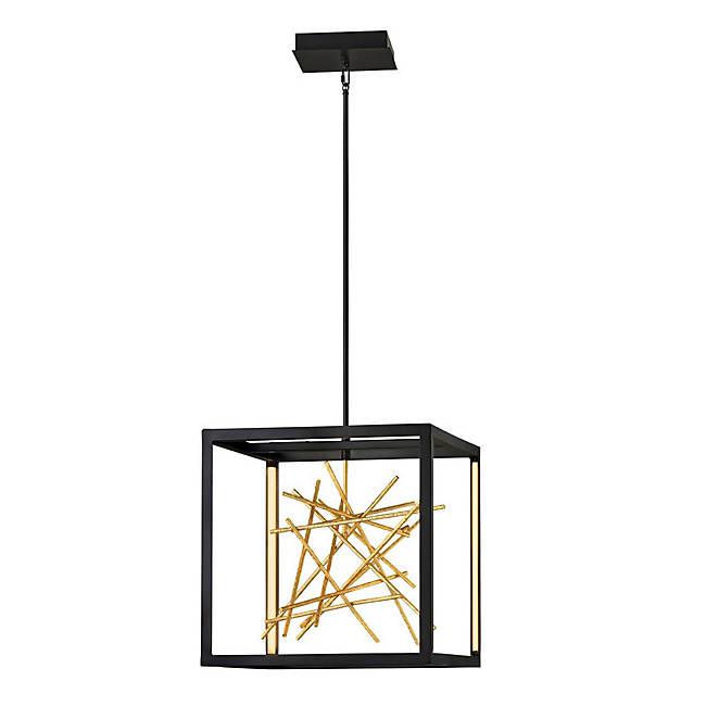 Styx LED Pendant - Black/Gilded Gold Finish