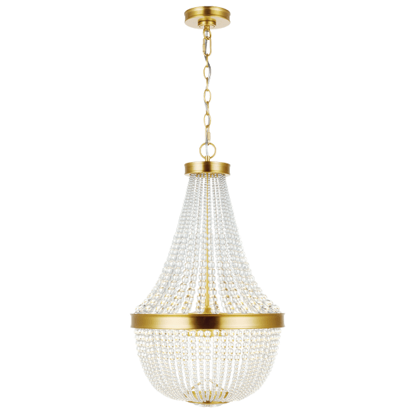 Summerhill Small Chandelier - Burnished Brass Finish