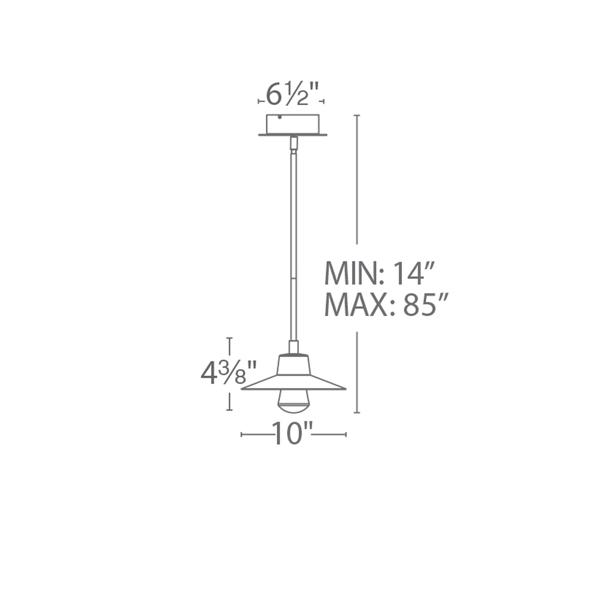 Suspense Outdoor LED Pendant - Diagram