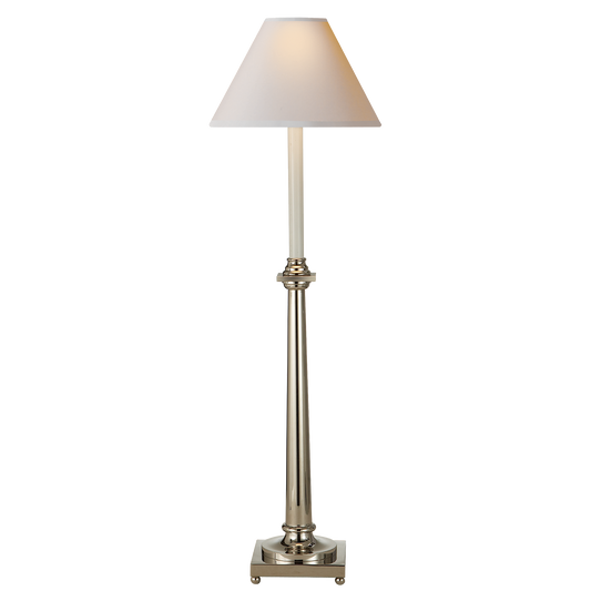 Swedish Column Buffet Lamp Polished Nickel