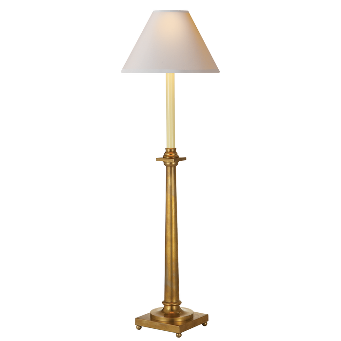 Swedish Column Buffet Lamp Antique-Burnished Brass