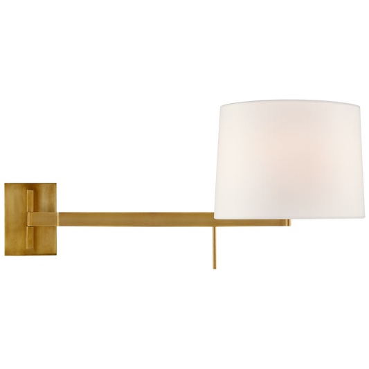 Sweep Left Articulating - Soft Brass Finish