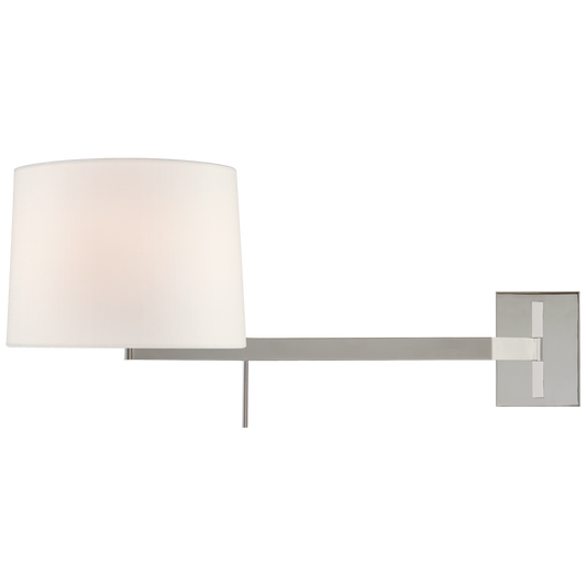 Sweep Right Articulating Sconce - Polished Nickel Finish