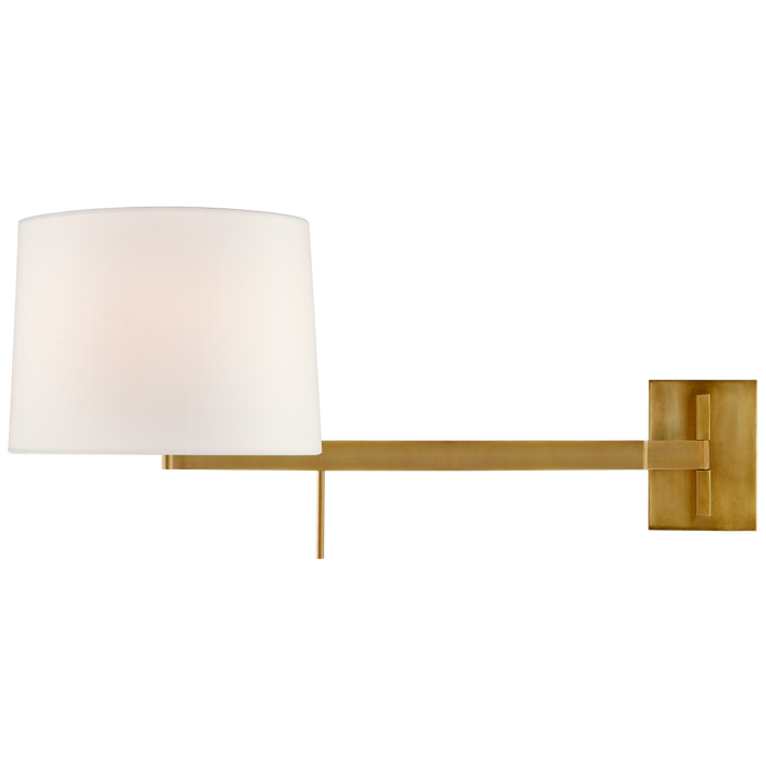 Sweep Right Articulating Sconce - Soft Brass Finish