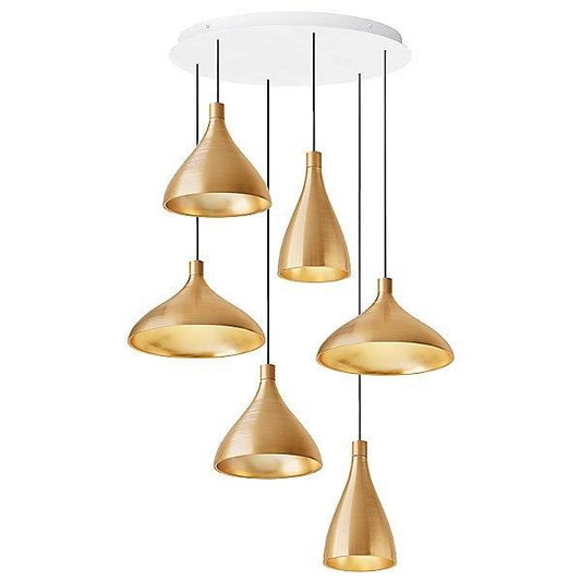 Swell 6-Light Chandelier - Brass