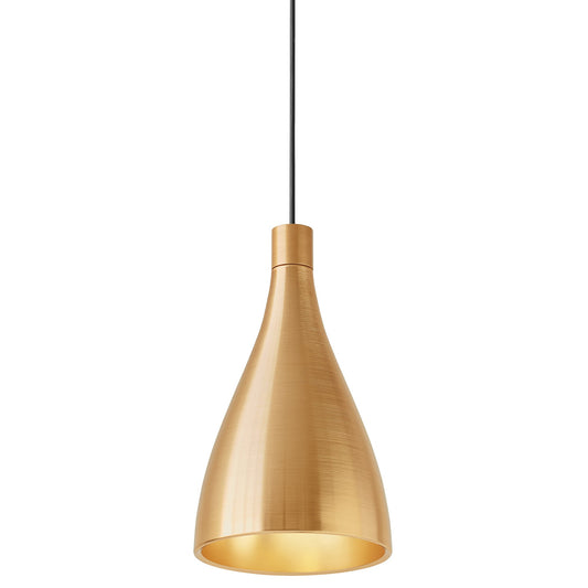 Swell Narrow Pendant Light - Brass