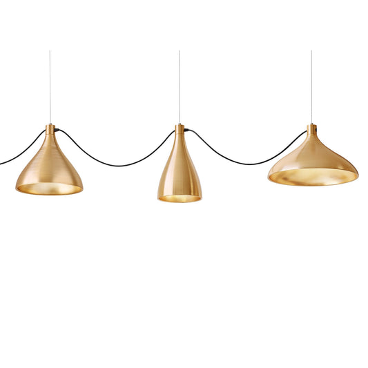 Swell String 3 Mixed Modular Suspension Light - Brass