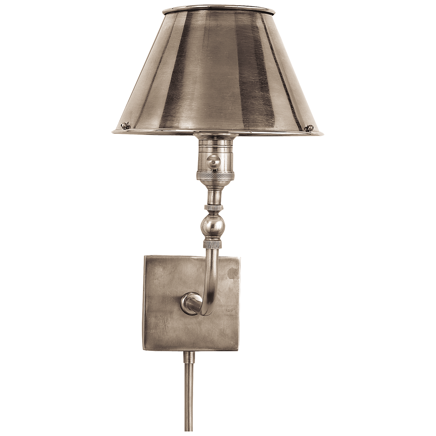 Swivel Head Wall Lamp - Antique Nickel Finish